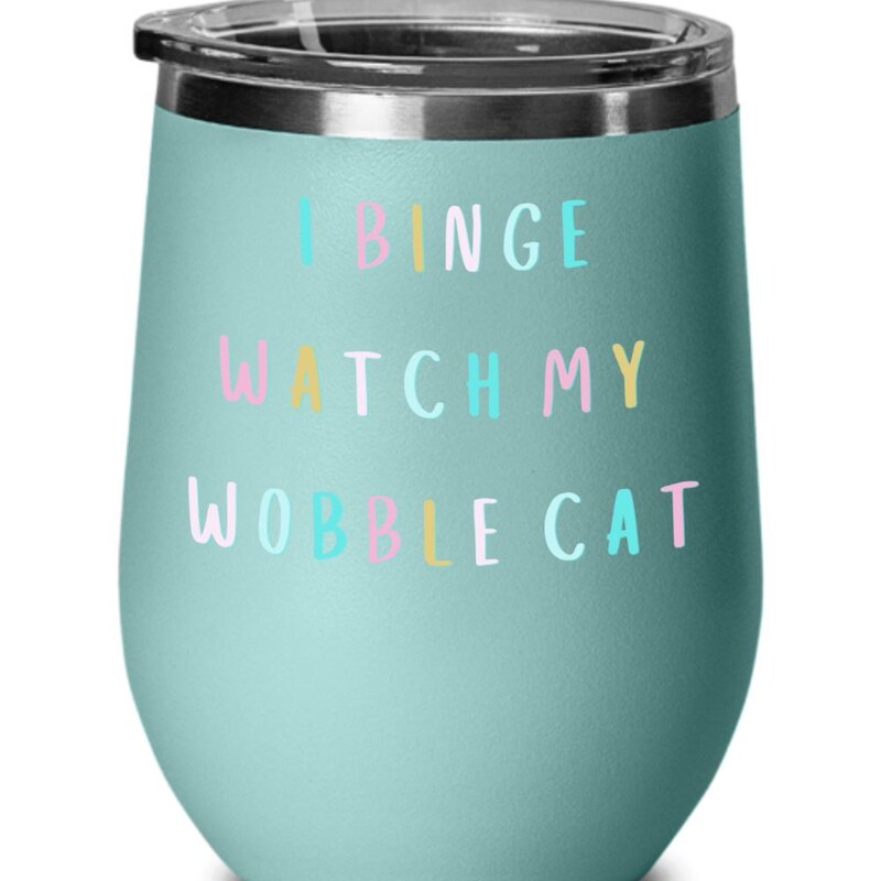 Wobble Cat Wine Glass