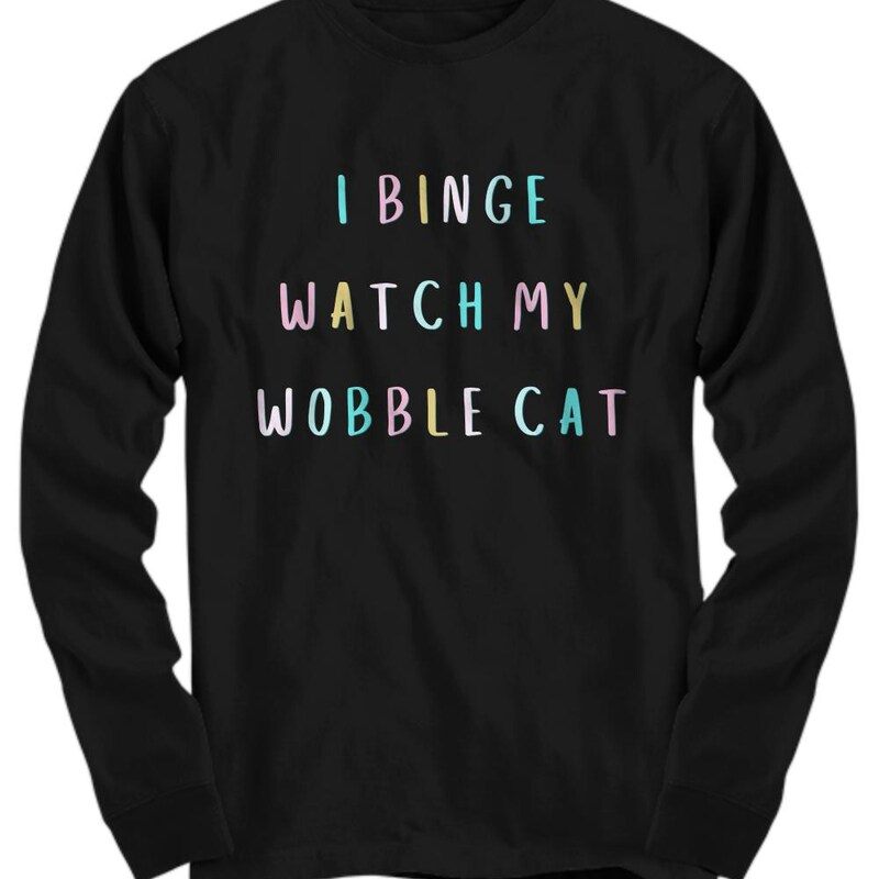Wobble Cat Long Sleeve Tshirt