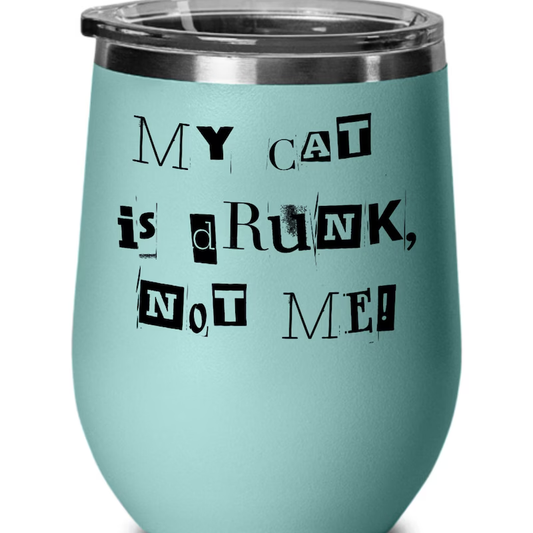 Wobble Cat Wine Tumbler, Cerebellar Hypoplasia, Drunk Cat, Gift For Wobble Mom, Gift For Wobble Dad, Special Needs Animal, Wobbly Cat